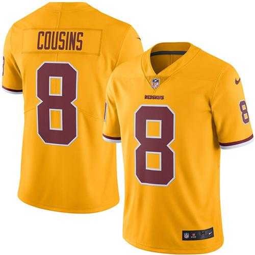Nike Men & Women & Youth Redskins 8 Kirk Cousins Gold Color Rush Limited Jersey,We sell and wholesale Nike Men & Women & Youth Redskins 8 Kirk Cousins Gold Color Rush Limited Jersey on line form chian!
